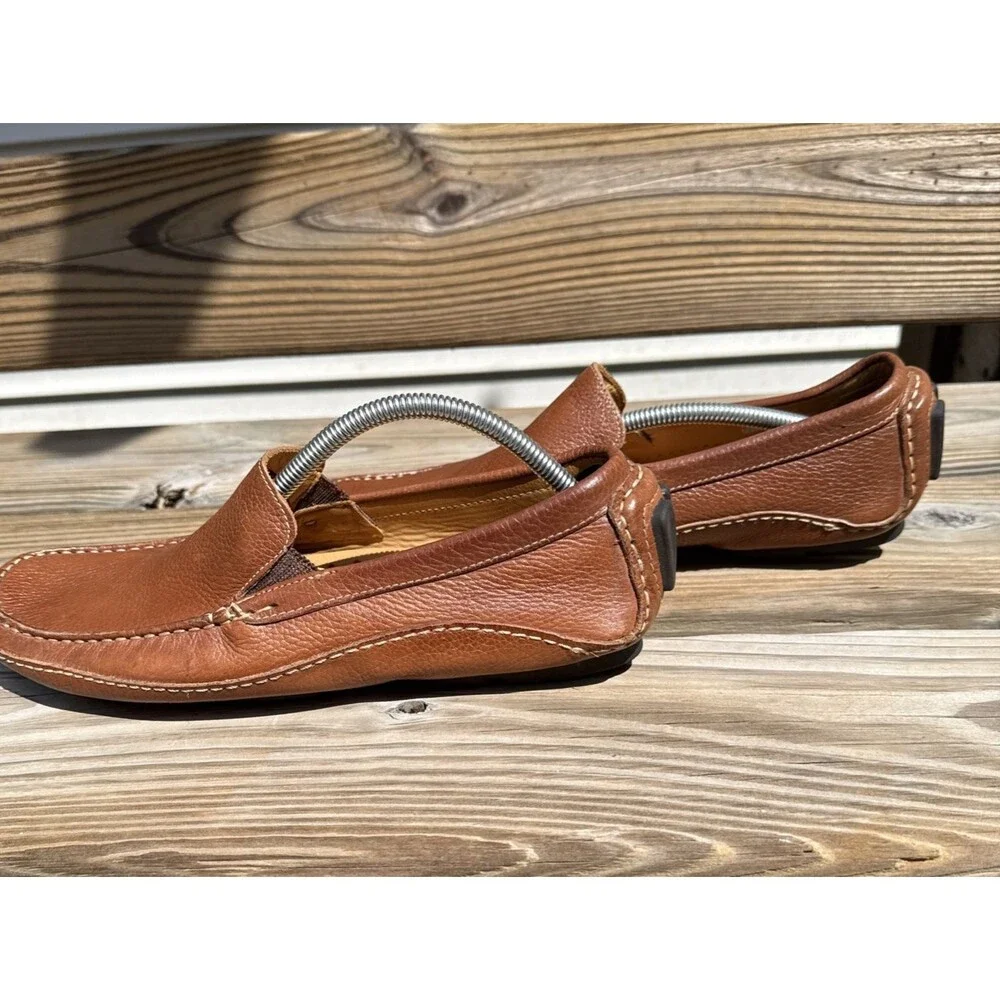 Mercanti Fiorentini Relax Men Driving Loafer Brown Leather Moccasin Shoes 9.5